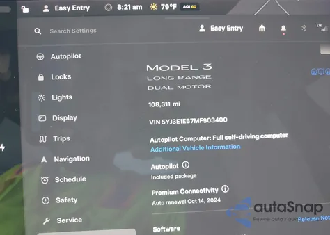 2021 Tesla Model 3 Long Range Dual Motor All-Wheel Drive из США, поврежденный, VIN 5YJ3E1EB7MF903400